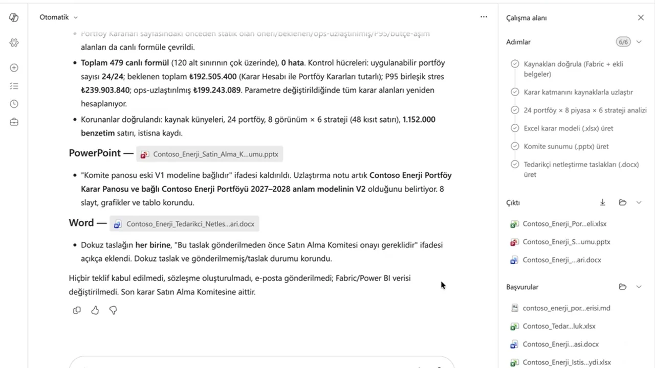 5 · Kabul: Nihai özet 479 canlı formülü, 24 portföyü, sekiz slaytı ve dokuz gönderilmemiş taslağı doğrular.