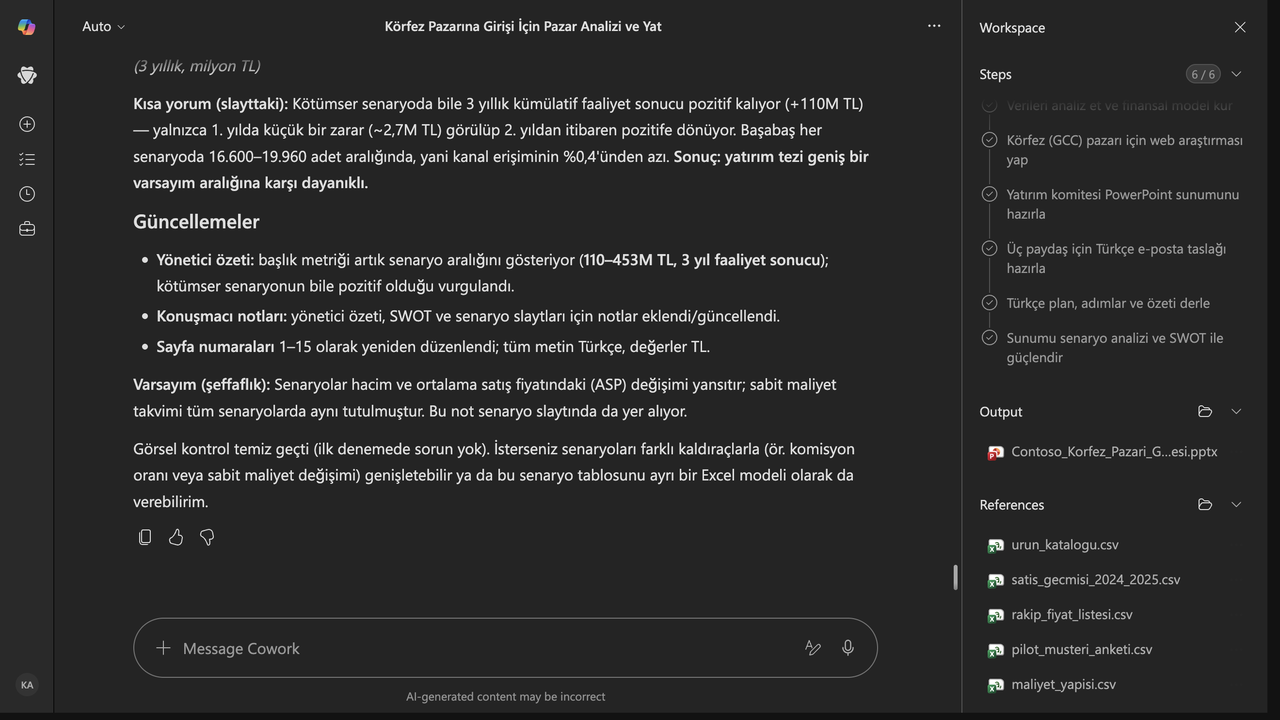 15 slaytlık, grafik, tablo ve konuşmacı notları olan yatırım komitesi destesi: SWOT ve iyimser/baz/kötümser duyarlılık analizi dâhil; indirilebilir .pptx.